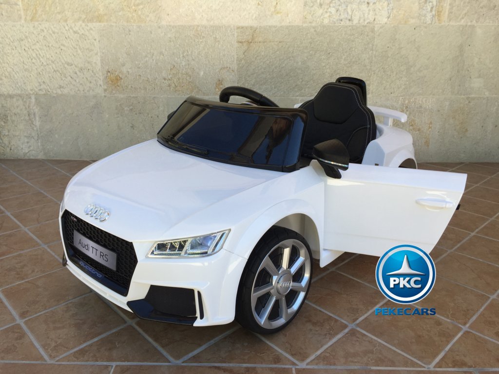 Coche electrico para niños Audi TT Blanco vista principal