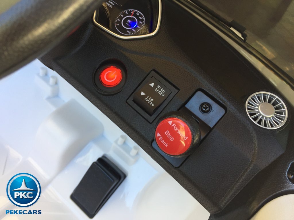 Coche electrico para niños Audi TT Blanco con boton de arranque