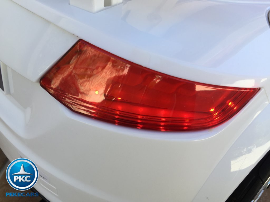 Coche electrico para niños Audi TT Blanco con luces traseras