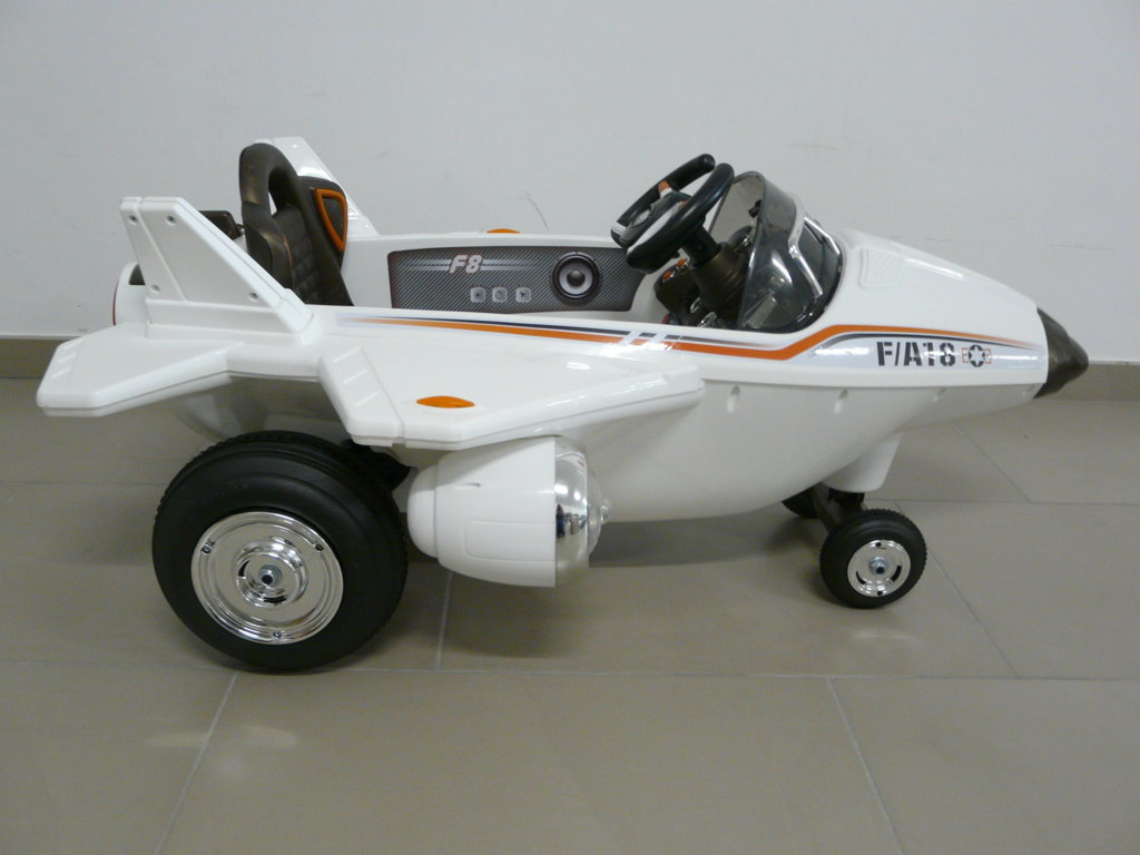 Avión infantil F-18 Blanco vista lateral