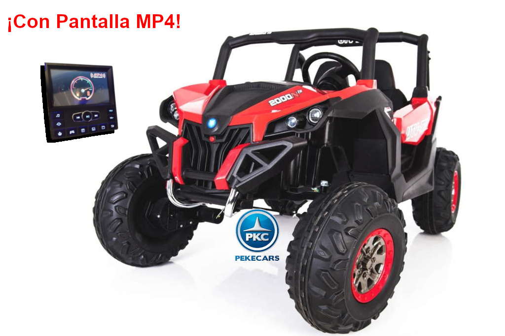 Coche electrico para niños Buggy UTV Rojo vista principal
