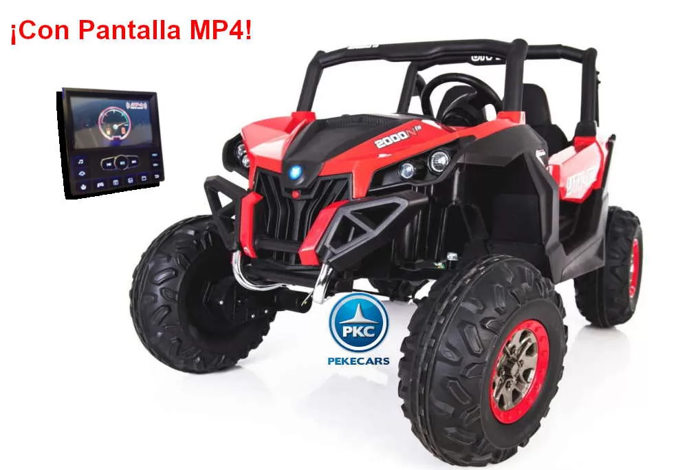 Coche electrico para niños Buggy UTV Rojo vista principal