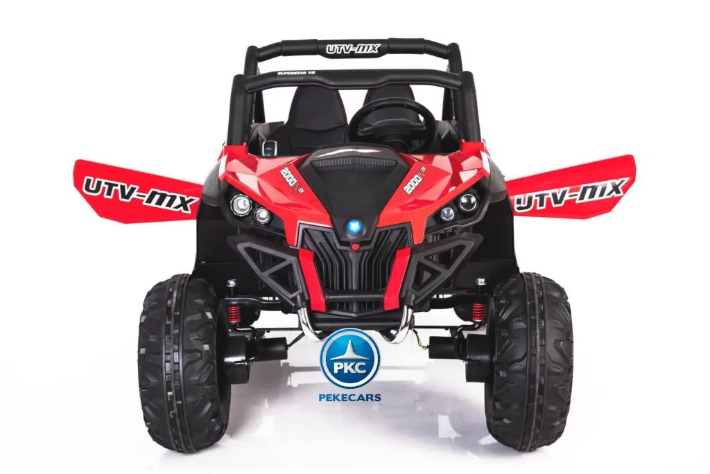 Coche electrico para niños Buggy UTV Rojo apertura de puertas