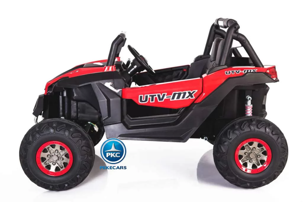 Coche electrico para niños Buggy UTV Rojo lateral