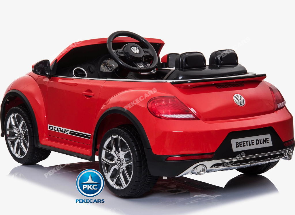 Coche electrico para niños Beetle Dune Rojo con luces LED traseras