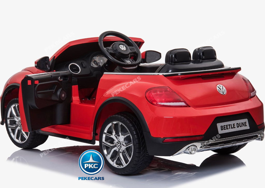 Coche electrico infantil Beetle Dune Rojo con luces frontales