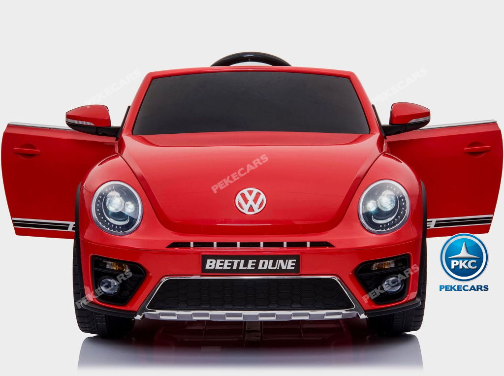 Coche electrico para niños Beetle Dune Rojo capó clásico