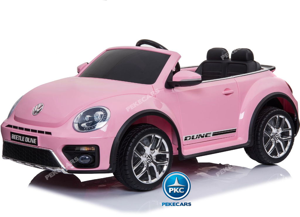 Coche electrico infantil Beetle Dune Rosa vista lateral