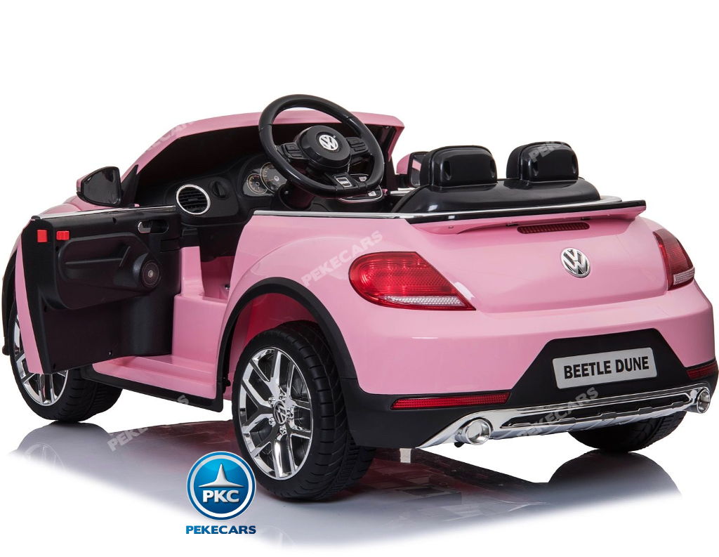 Coche electrico para niños Beetle Dune Rosa vista frontal