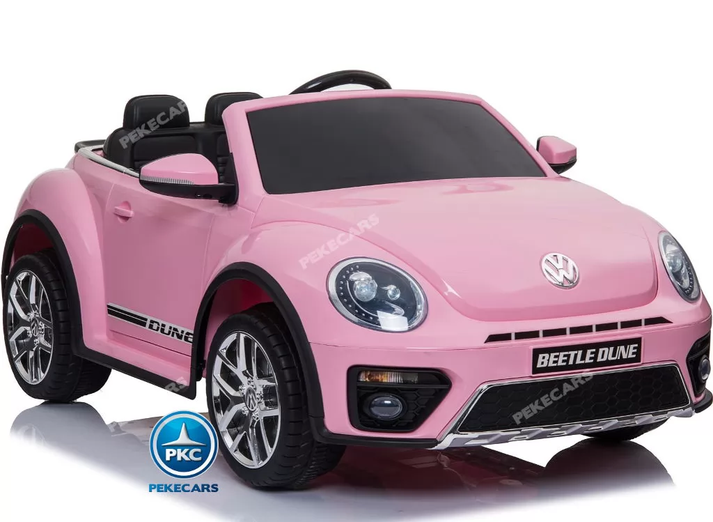Coche electrico infantil Beetle Dune Rosa detalles de calidad