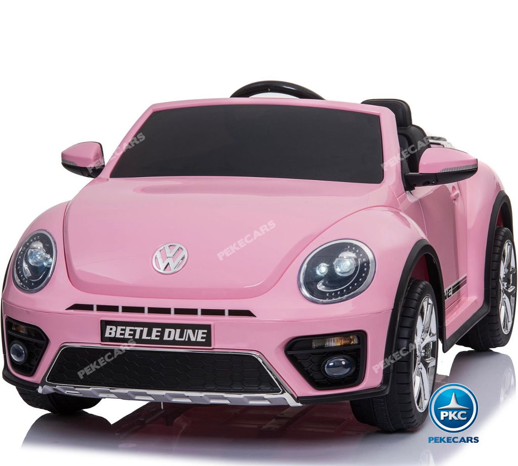 Coche electrico infantil Beetle Dune Rosa con ruedas de caucho antipinchazos