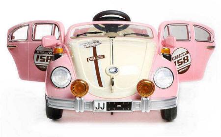 Coche electrico para niños Escarabajo Beetle Style Rosa vista principal