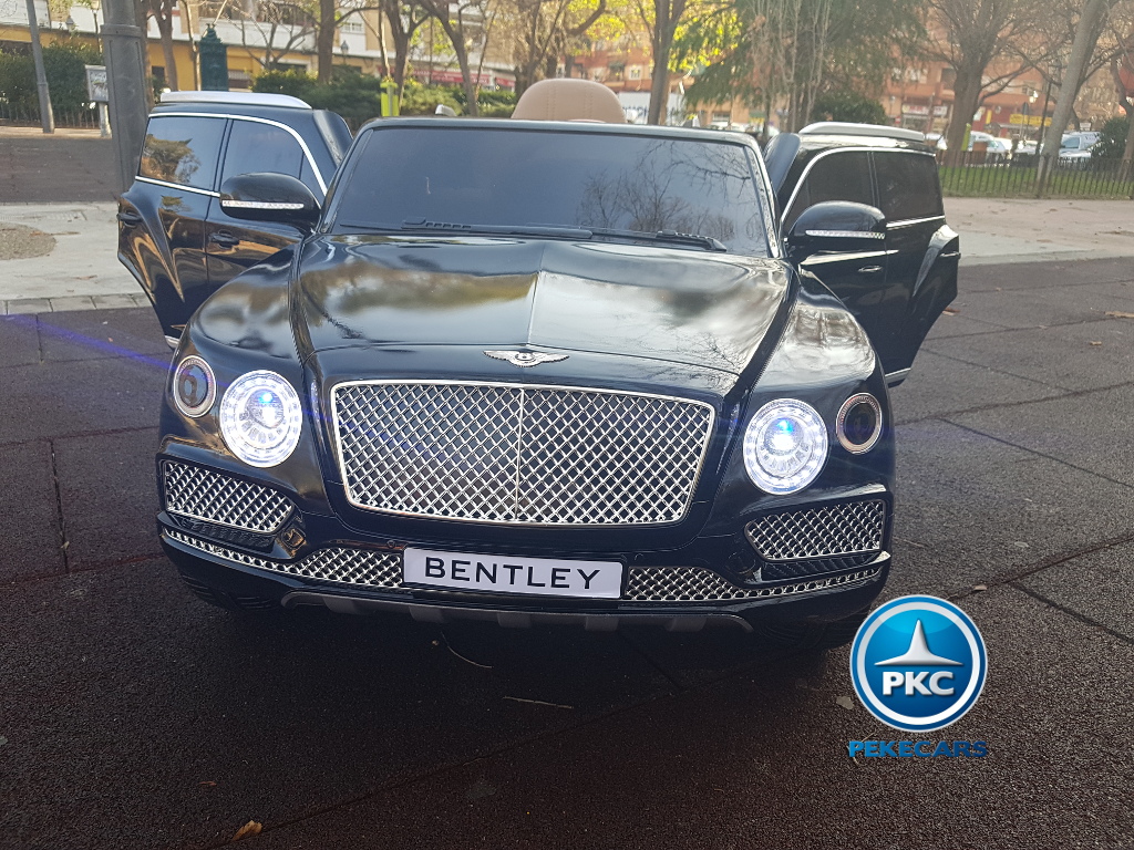 Coche electrico para niños Bentley Bentayga Negro Metalizado vista frontal
