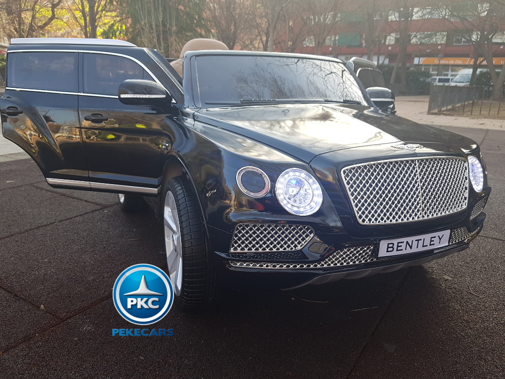 Coche electrico infantil Bentley Bentayga Negro Metalizado con apertura de puertas