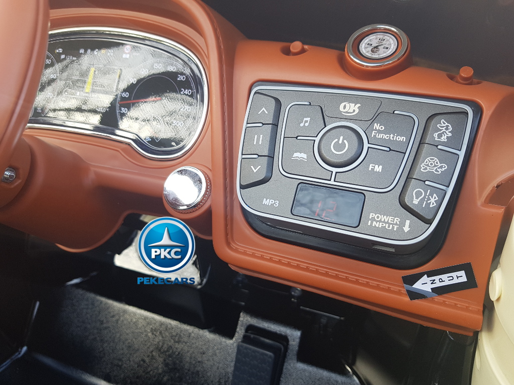 Coche electrico para niños Bentley Bentayga Negro metalizado con radio FM y Bluetooth