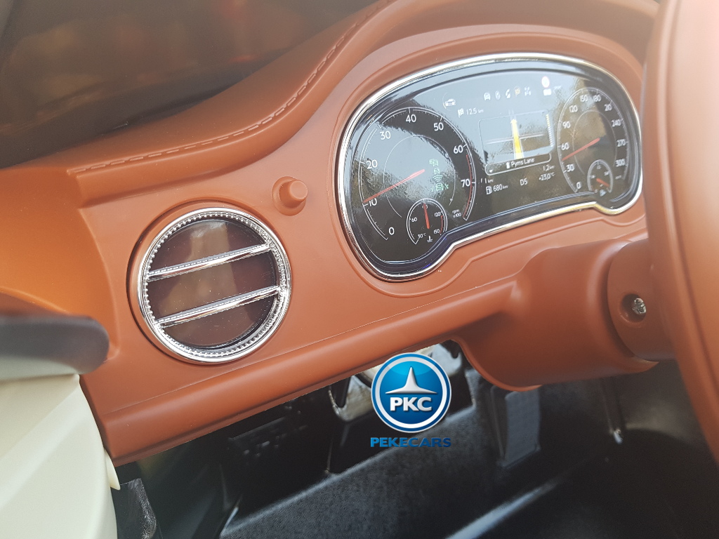 Coche electrico infantil Bentley Bentayga Negro Metalizado con salpicadero detallado