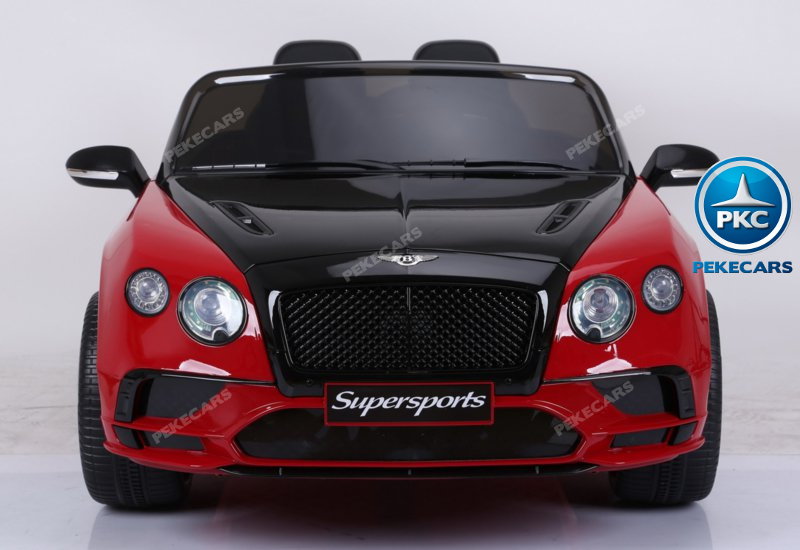 Coche electrico para niños Bentley Continental Supersports 12V Rojo vista frontal