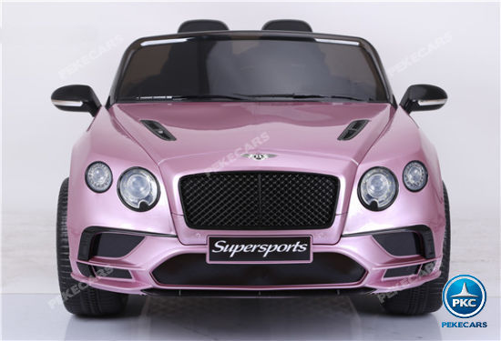 Coche electrico infantil Bentley Continental Supersports 12V Rosa Metalizado vista trasera
