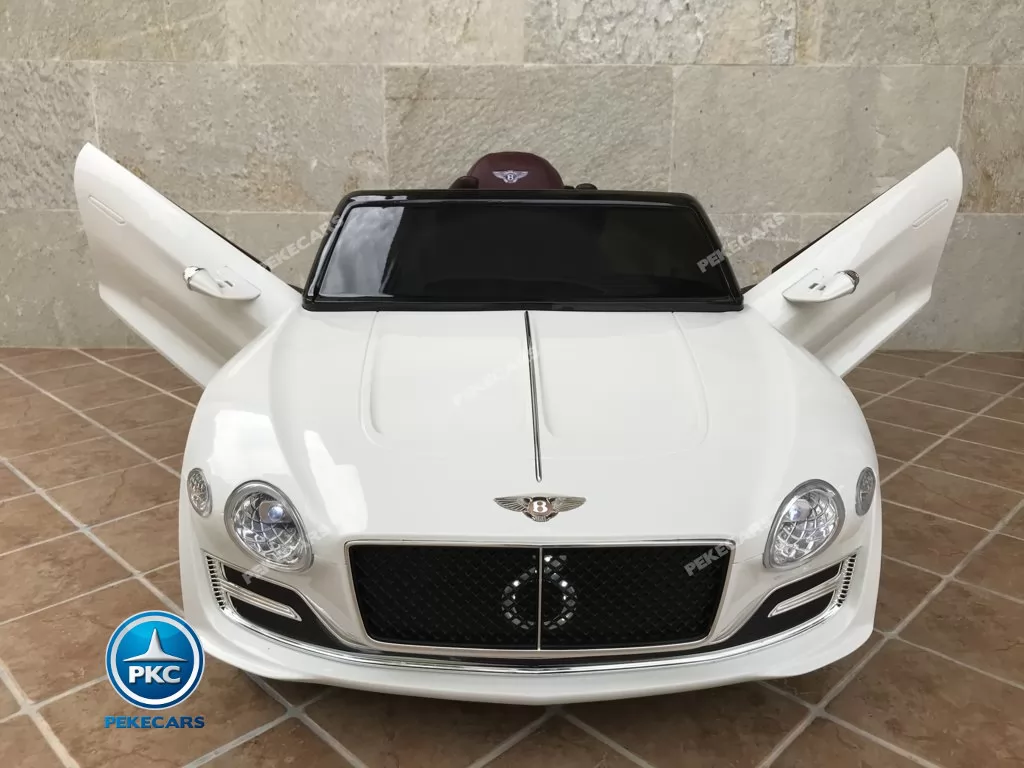 Coche electrico para niños Bentley EXP Blanco con apertura de puertas