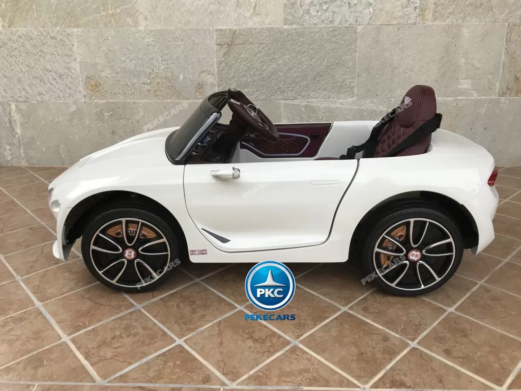 Coche electrico para niños Bentley EXP Blanco con luces LED