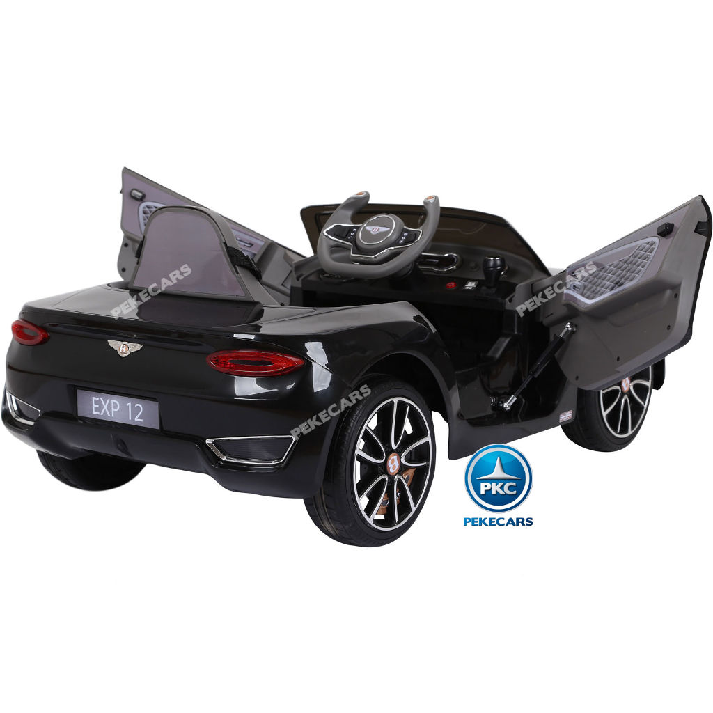 Coche electrico infantil Bentley EXP Negro con interior detallado