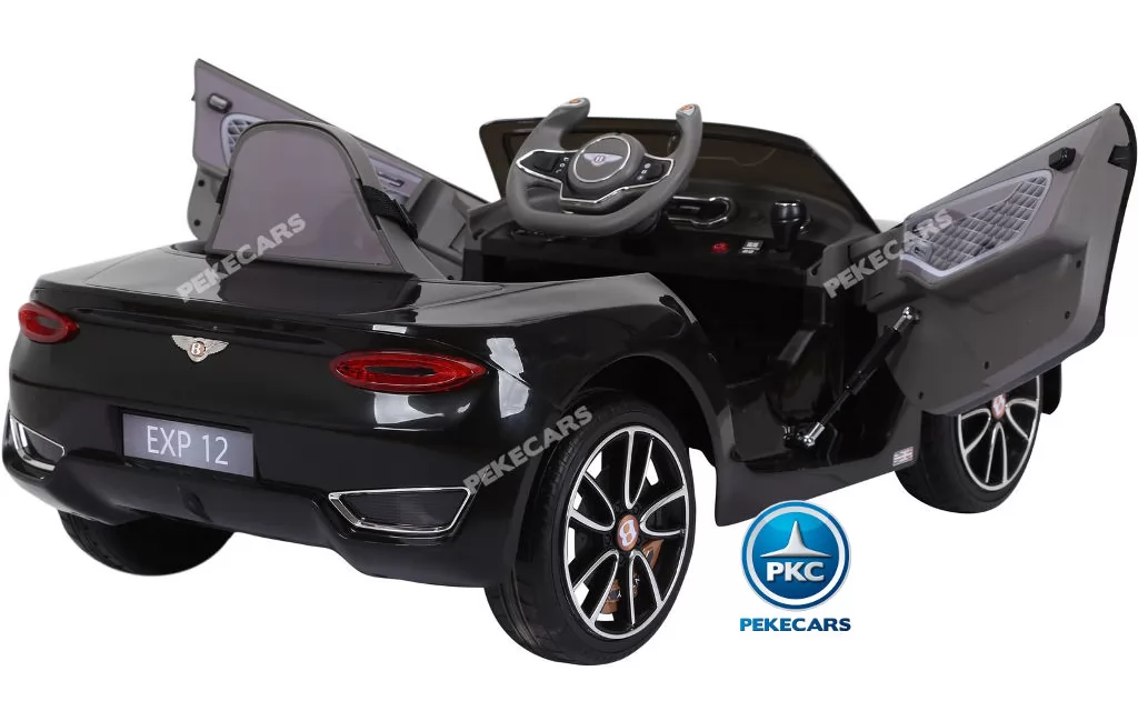 Coche electrico infantil Bentley EXP Negro con interior detallado