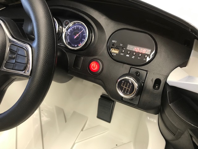 Coche electrico para niños BMW 6 GT 12V Negro Metalizado - salpicadero der.