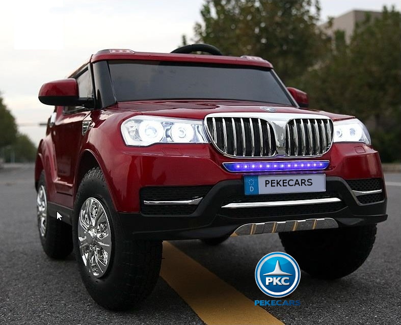Coche electrico para niños bmw x5 style Burdeos Metalizado vista principal