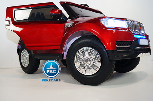 Coche electrico infantil bmw x5 style Burdeos Metalizado con apertura de puertas