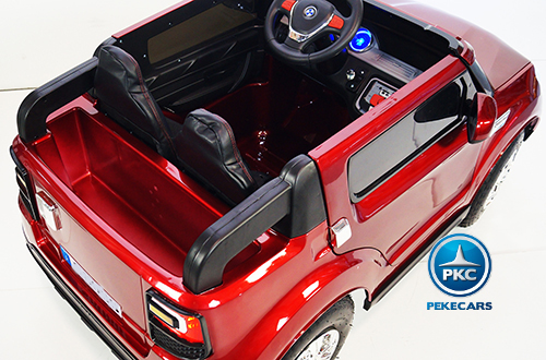 Coche electrico para niños bmw x5 style Burdeos Metalizado detalles del interior