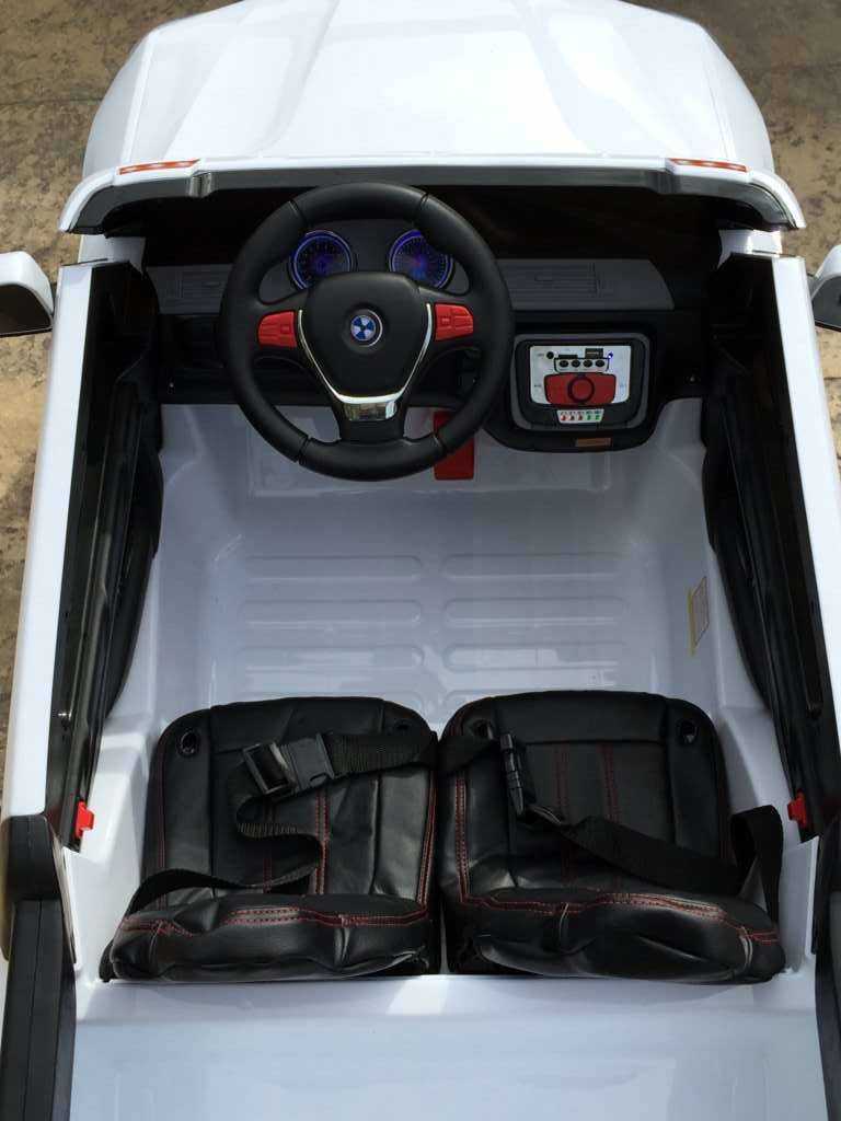 Coche electrico para niños bmw x5 style Blanco con ruedas neumáticas