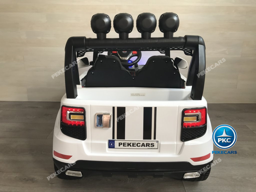 Coche electrico para niños BMW X7 Style 12V Blanco vista trasera