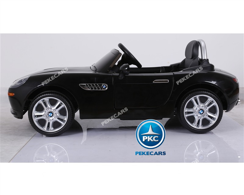 Coche eléctrico para niños BMW Z8 12V Negro vista lateral