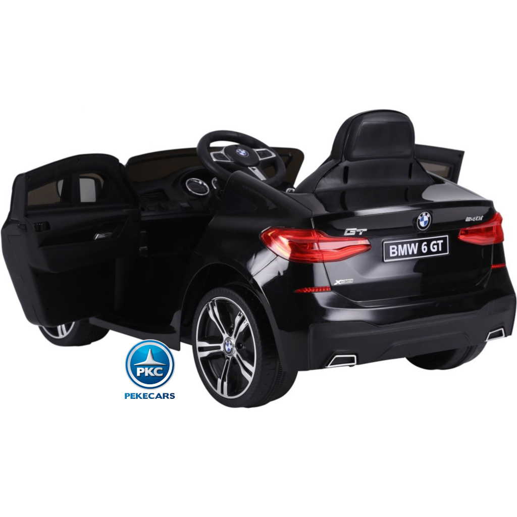 Coche electrico para niños BMW 6 GT 12V Negro Metalizado - vista diagonal