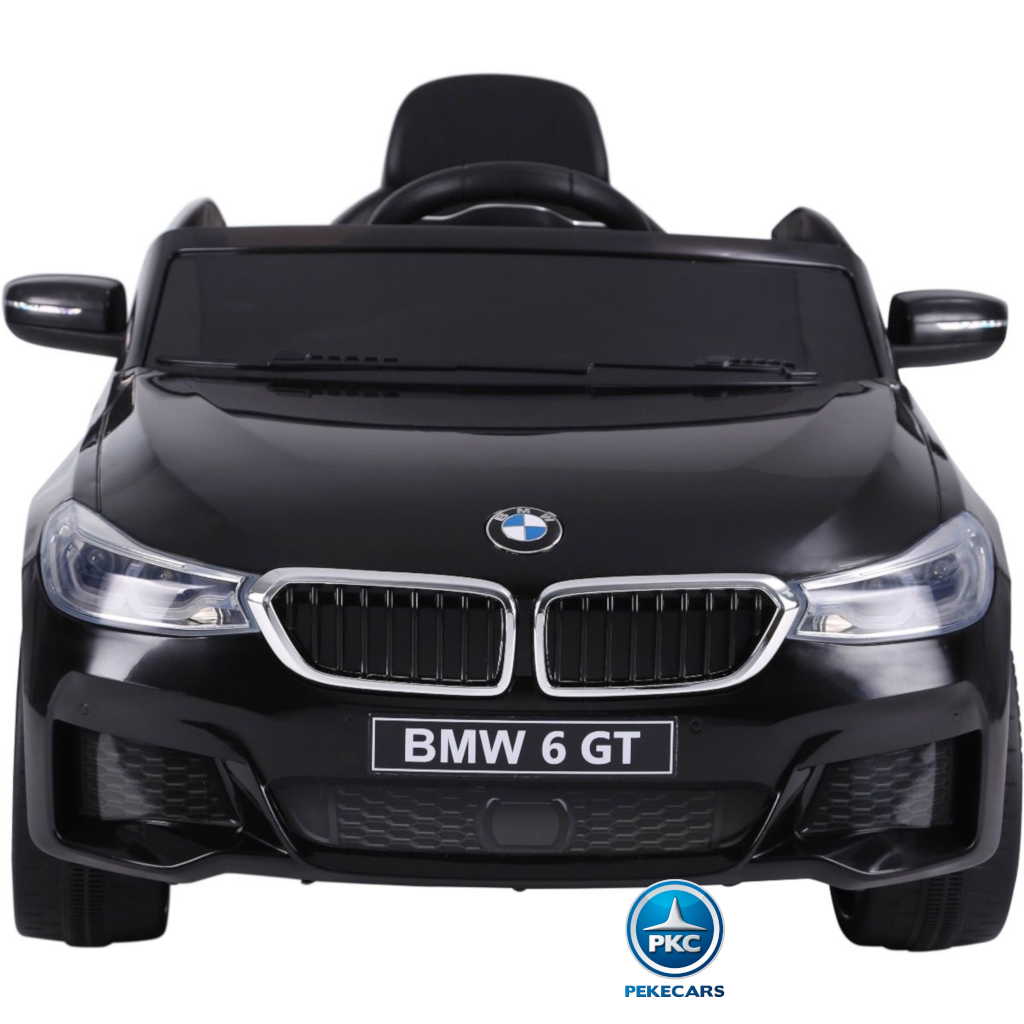 Coche electrico para niños BMW 6 GT 12V Negro Metalizado - vista delantera