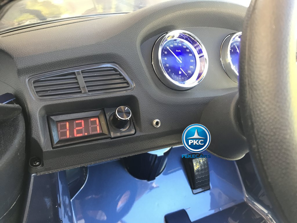 Coche electrico infantil BMW X6 Azul Metalizado con voltimetro digital