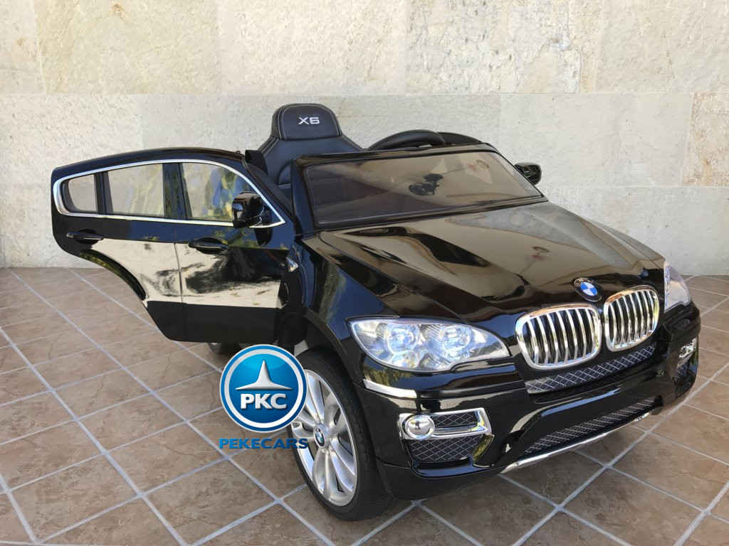 Coche electrico para niños BMW X6 Negro Metalizado con apertura de puertas