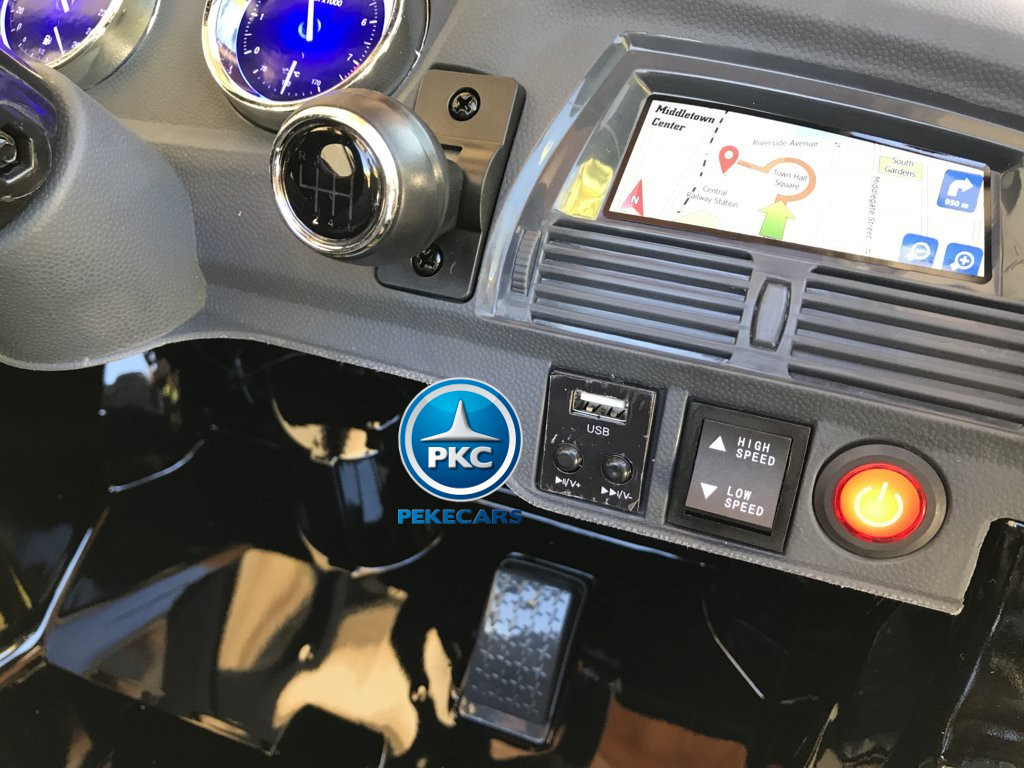 Coche electrico para niños BMW X6 Negro Metalizado con conexión USB