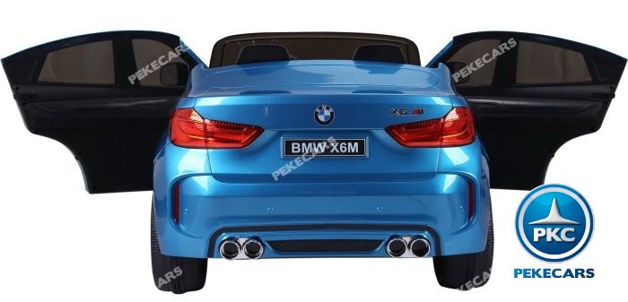 Coche electrico para niños BMW X6 2 plazas Azul Metalizado con apertura de puertas