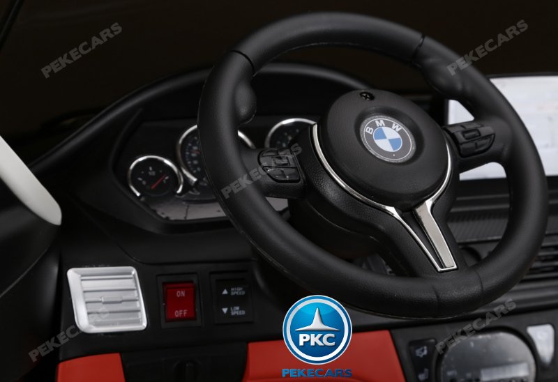 Coche electrico infantil BMW X6 2 plazas Plata Metalizado con luces LED