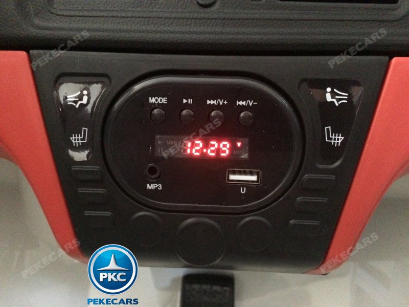 Coche electrico infantil BMW X6 2 plazas Plata Metalizado con asiento acolchado en piel