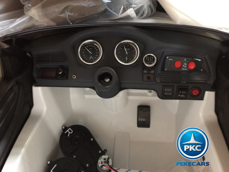 Coche electrico infantil BMW X6 Blanco volante con sonidos