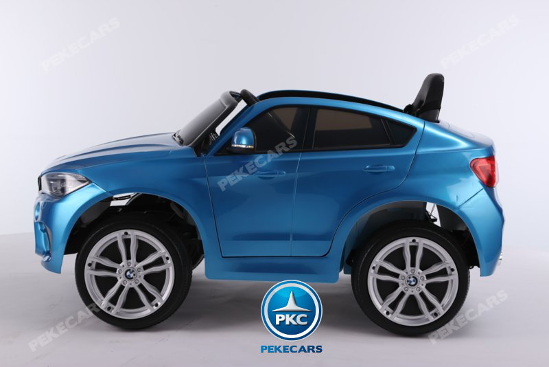 Coche electrico infantil BMW X6M Azul Metalizado vista lateral