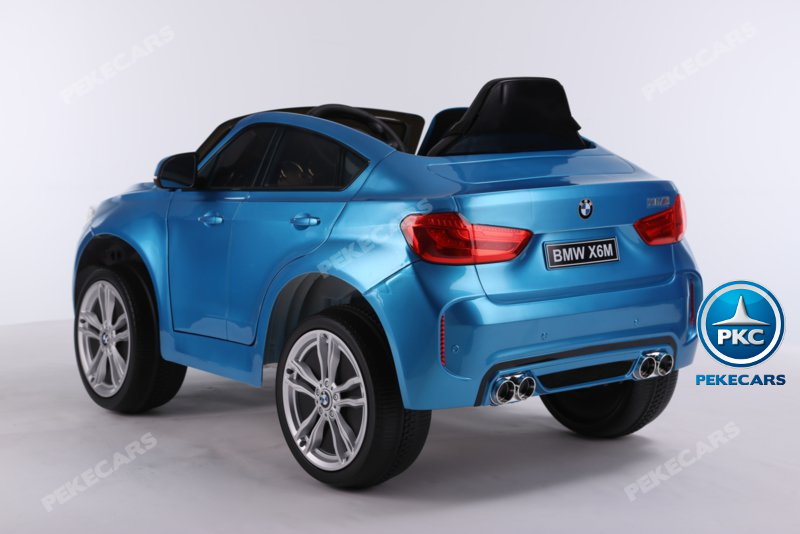 Coche electrico para niños BMW X6M Azul Metalizado luces traseras