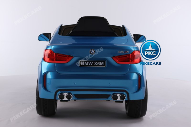 Coche electrico infantil BMW X6M Azul Metalizado vista trasera