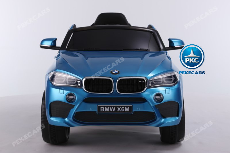 Coche electrico infantil BMW X6M Azul Metalizado vista frontal