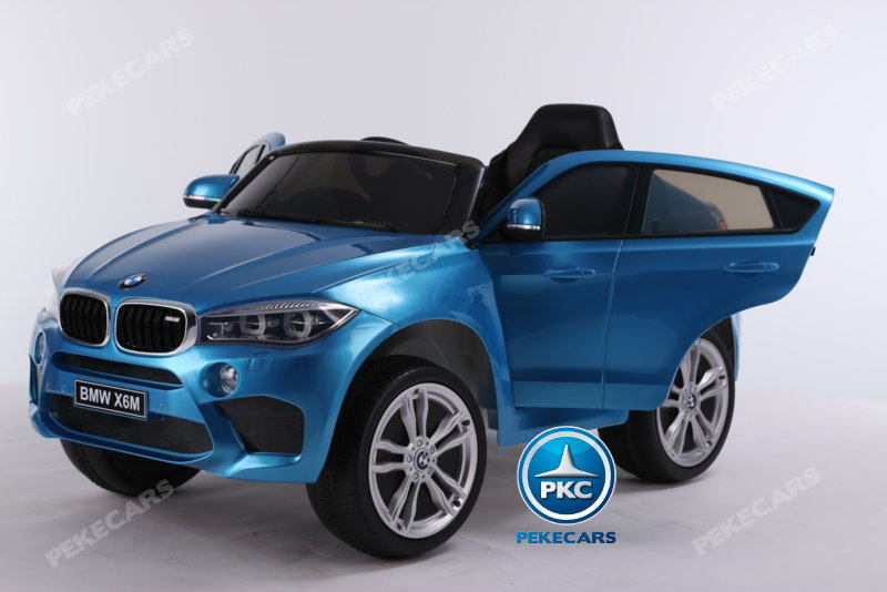 Coche electrico para niños BMW X6M Azul Metalizado con apertura de puertas