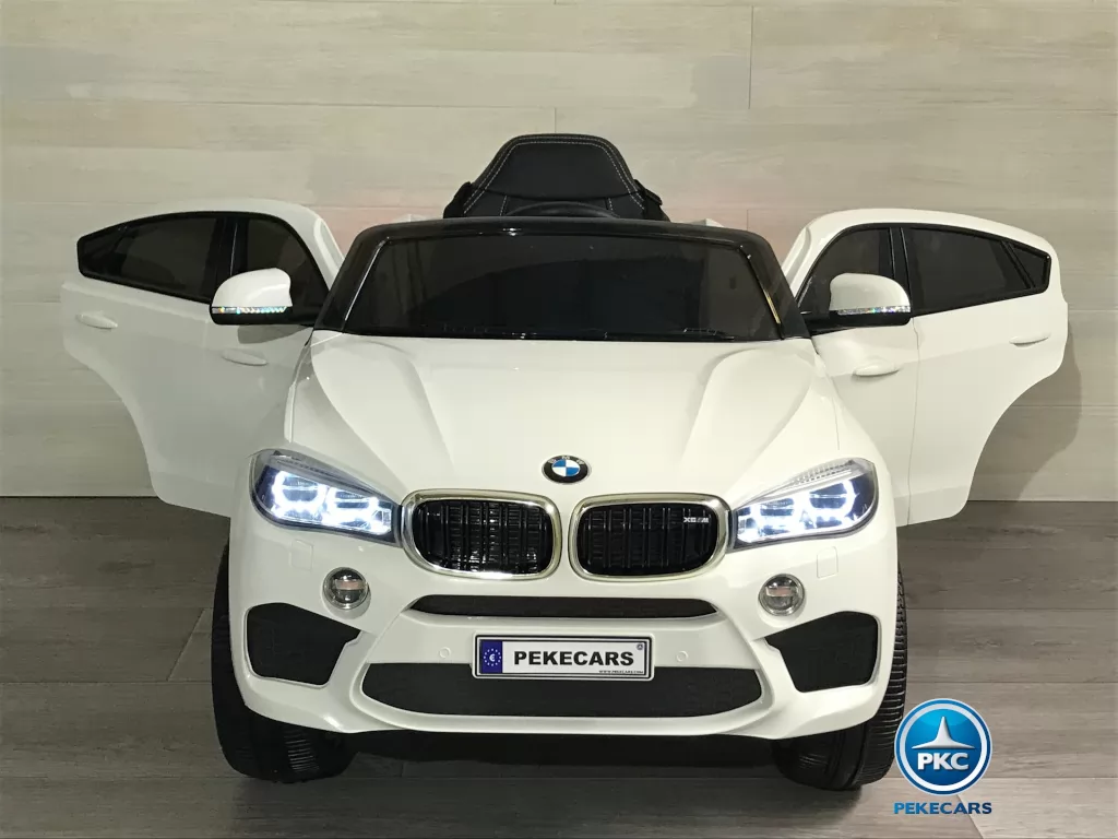 Coche electrico infantil BMW X6M Blanco frontal
