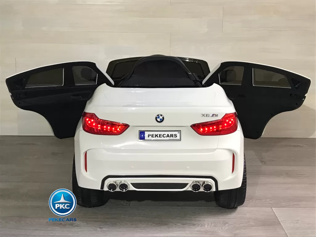 Coche electrico infantil BMW X6M Blanco luces led