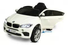 Coche electrico para niños BMW X6M Blanco vista principal